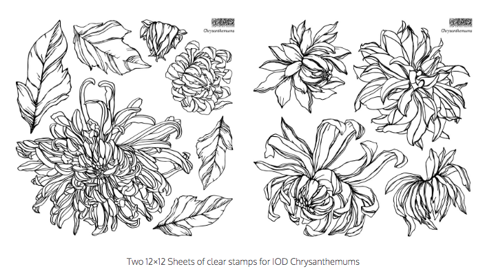 IOD Chrysanthemums Stamp